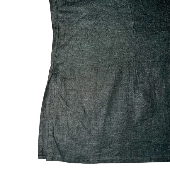 100% linen sleeveless v neck top size 8 - Picture 3 of 9